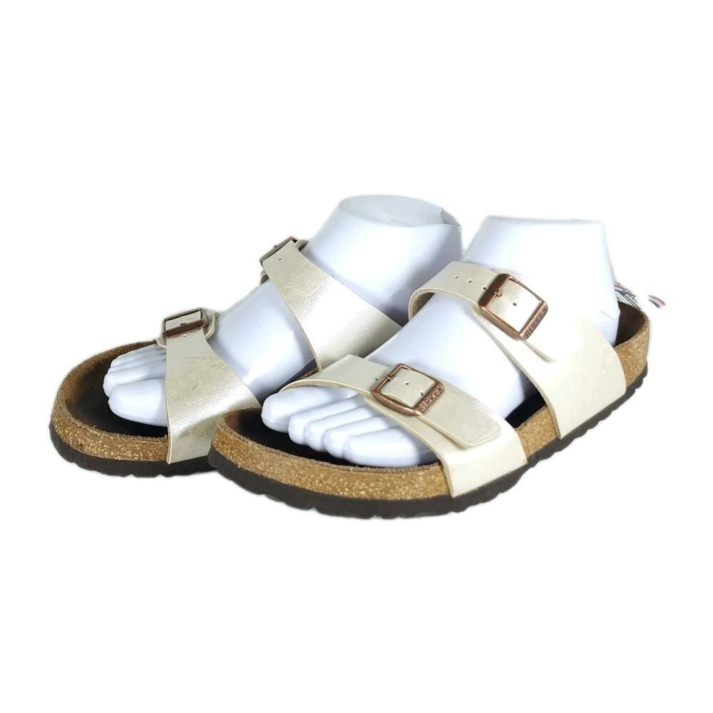 Birkenstock Women's Sydney EU40 US9 Graceful Pearl Birko-Flor Slide sandals